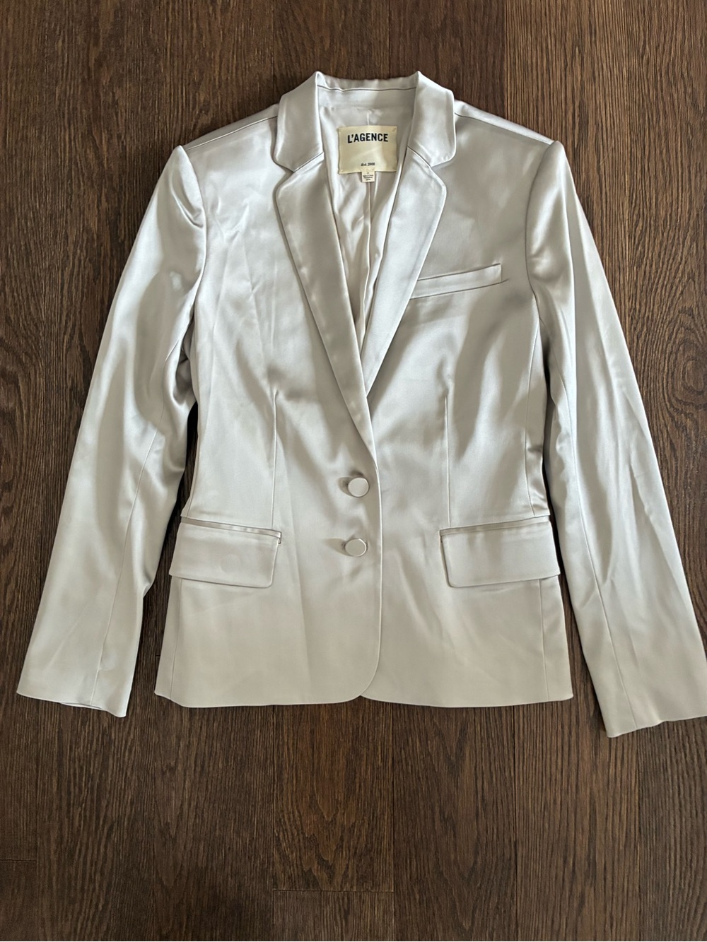 L’AGENCE Blazer Champagne Shiny NWOT - Picture 12 of 12